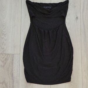 Sabora Black Strapless Cut Out Dress Size S